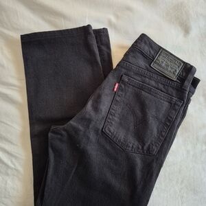 Levi's Premium Black Wedgie Straight Jeans